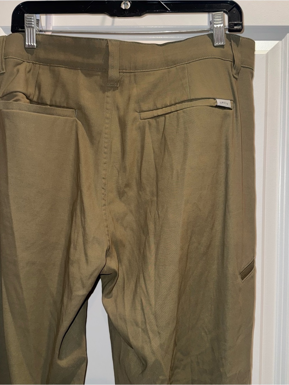 Orvis Tech Chino Pants Mens 38x34, Green Stretch Performance Outdoor Travel